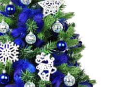 LAALU Ozdobený umelý vianočný stromček VEČERNICA 60 cm s LED OSVETLENÍM V KVETINÁČI