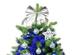LAALU Ozdobený umelý vianočný stromček VEČERNICA 60 cm s LED OSVETLENÍM V KVETINÁČI