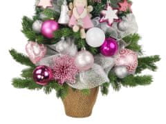 LAALU Zdobený umelý vianočný stromček PREMIUM PINK 75 cm V KVETINÁČI