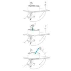 Bruckner , SIEGER Umývadlová stojánkova batéria s ručnou bidetovou sprškou, chrómová, 914.013.1
