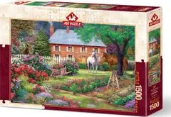 Art puzzle Puzzle Záhrada s koňmi 1500 dielikov