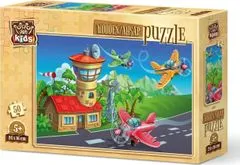 Art puzzle Drevené puzzle Blázniví piloti 50 dielikov