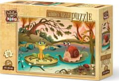 Art puzzle Drevené puzzle Kamoši od jazera 50 dielikov