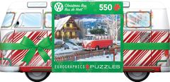 EuroGraphics Puzzle v plechovej krabičke Vianočný autobus Volkswagen 550 dielikov