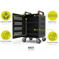 Port Designs PORT CONNECT CHARGING CABINET 20 Notebooks + RACK 1xU 19'', čierny