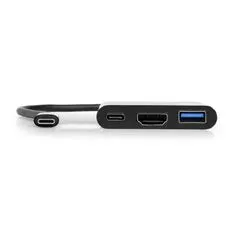 Port Designs PORT CONNECT USB-C HUB, HDMI 1X 4K + USB-A + USB-C, čierny