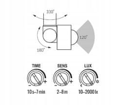 VIDEX LED reflektor PIR - 20W - 1800 lm - so senzorom pohybu