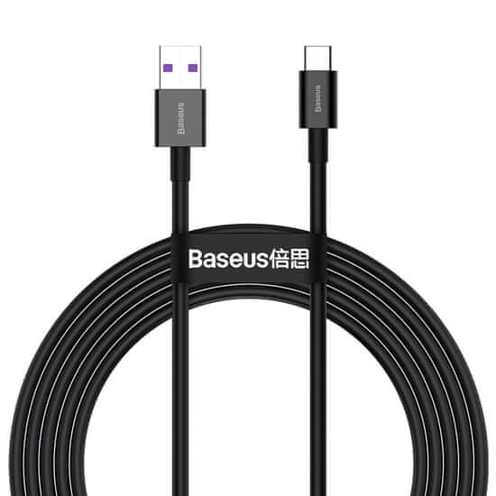 shumee Špičkový kábel pre Huawei USB - USB-C 11V / 6A SuperCharge 2m - čierny