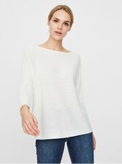 Vero Moda Dámsky sveter VMNORA Regular Fit 10210570 Snow White (Veľkosť S)