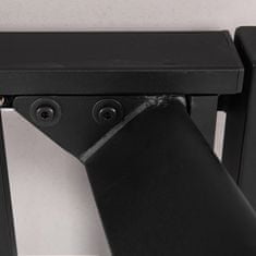 Autronic Moderný jedálenský stôl Jídelní stůl 120+30+30x80 cm, keramická deska šedý mramor, kov, černý matný lak (HT-405M GREY)