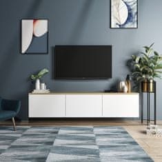 Hanah Home TV stolík Neon 160 cm dub/biela