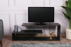 Hanah Home TV stolík Zigzag 120 cm tmavo hnedý