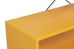 Hanah Home TV stolík Zigzag 120 cm žltý