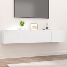 Vidaxl TV stolíky 2 ks biele 80x30x30 cm spracované drevo