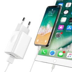 shumee Nástenná nabíjačka, napájací zdroj pre kábel USB Quick Charge 3.0, biela