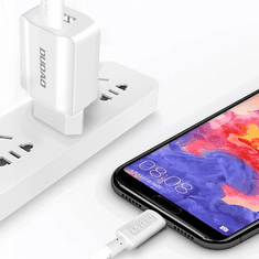 DUDAO Sieťová nabíjačka 2x USB 5V / 2,4A + Lightning kábel - Biela KP26481