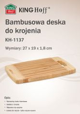 KINGHoff Doska na krájanie 27X19Cm Bambus Kh-1137