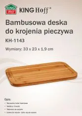 KINGHoff Doska na krájanie 33X23Cm Bambus Kh-1143