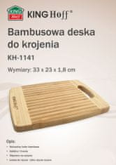 KINGHoff Doska na krájanie 33X23Cm Bambus Kh-1141