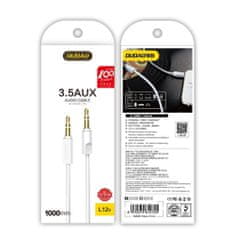 DUDAO DUDAO AUX KÁBEL MINI JACK 3,5 MM 1 M 3-PÓLOVÝ STEREO BIELY (L12S BIELY)