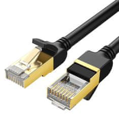 shumee Káblový sieťový prepojovací kábel LAN RJ45 Cat 7 STP 10Gbps 2m čierny