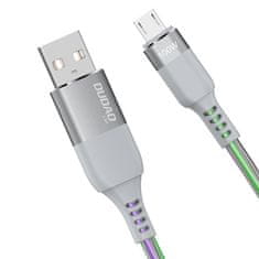 DUDAO DUDAO SVIETIACA PODSVIETENÁ LED USB - MICRO USB KÁBEL 5 A 1 M SIVÝ (L9XM)