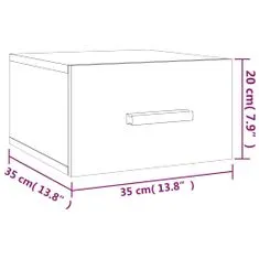 Petromila vidaXL Nástenné nočné stolíky 2 ks sivé sonoma 35x35x20 cm