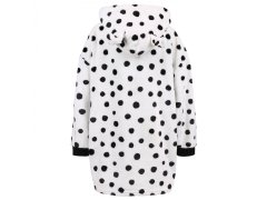 Disney 101 Dalmatians Biela mikina/župan pre deti s kapucňou 104-116 cm