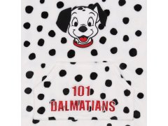 Disney 101 Dalmatians Biela mikina/župan pre deti s kapucňou 104-116 cm