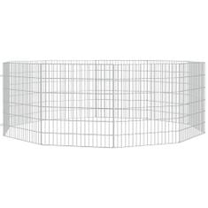 Vidaxl 10-panelová klietka pre králiky 54x60 cm pozinkované železo
