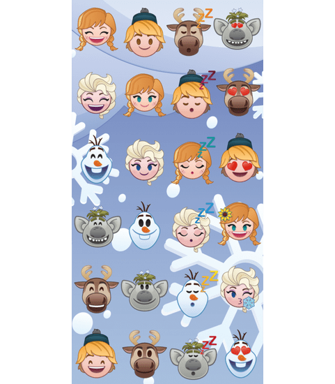 Javoli Bavlnený Uterák | Osuška Ľadové kráľovstvo Emoji 70x140