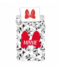Jerry Fabrics Bavlnené obliečky Minnie Red Bow 140x200 + 70x90 cm