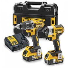 shumee DEWALT COMBO SET 18V DCD791 SKRUTKOVAČ + DCF887 SKRUTKOVAČ 2 x 5,0Ah + TSTAK POUZDRO DCK268P2T