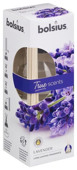 Bolsius Difuzer Bolsius True Scent Lavender, vôňa levanduľa, 45 ml