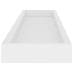 Vidaxl Terasové nástenné police 4 ks biele 80x15x4 cm MDF