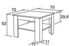 eoshop Konferenčný stôl Šimon 70×70 K128 (Prevedenie: Jelša)
