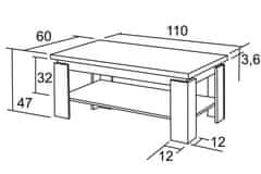 eoshop Konferenčný stôl Eugen 60×110 K220 (Prevedenie: Dub sonoma)