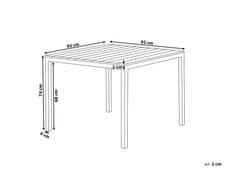 Beliani Záhradný stôl v sivom 95 x 95 cm PRATO