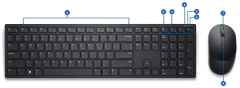 DELL set klávesnica + myš, KM5221W, bezdrôtová, US/580-AJRP