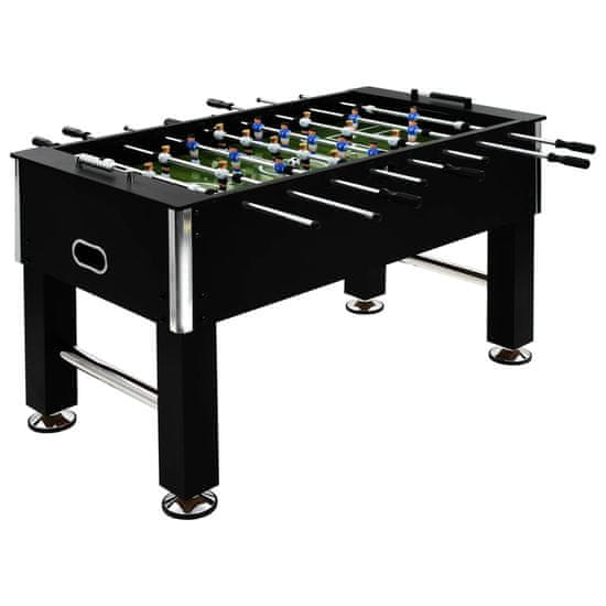 Vidaxl Stolný futbal, oceľ 60 kg 140x74,5x87,5 cm, čierny