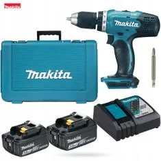 Makita Skrutkovač 18V 42Nm 2x3Ah 2-rýchlostný DDF453RFE