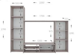 CASARREDO Obývacia stena HUGO dub artisan