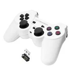 Northix Esperanza - Bezdrôtový gamepad pre PC/PS3, GX600 – biely 