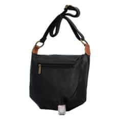 Paolo Bags Štýlové koženkové crossbody Bernee, čierne