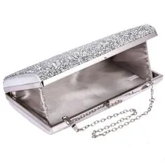 Northix Sparkling Clutch Bag - Strieborná 