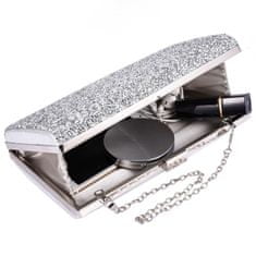 Northix Sparkling Clutch Bag - Strieborná 