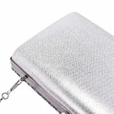 Northix Sparkling Clutch Bag - Strieborná 