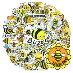 Northix Balíček nálepiek - Včielka 