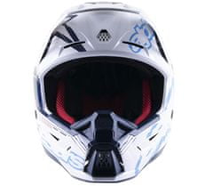 Alpinestars Motokrosová helma S-M5 Action white/blue glossy vel. XL