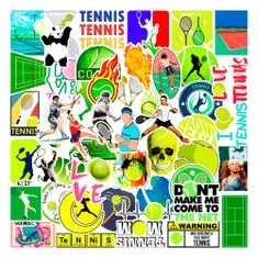 Northix Balík nálepiek - Tenis 